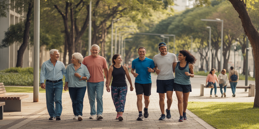 Caminhar alguns minutos por dia já traz benefícios importantes para o coração e a longevidade.